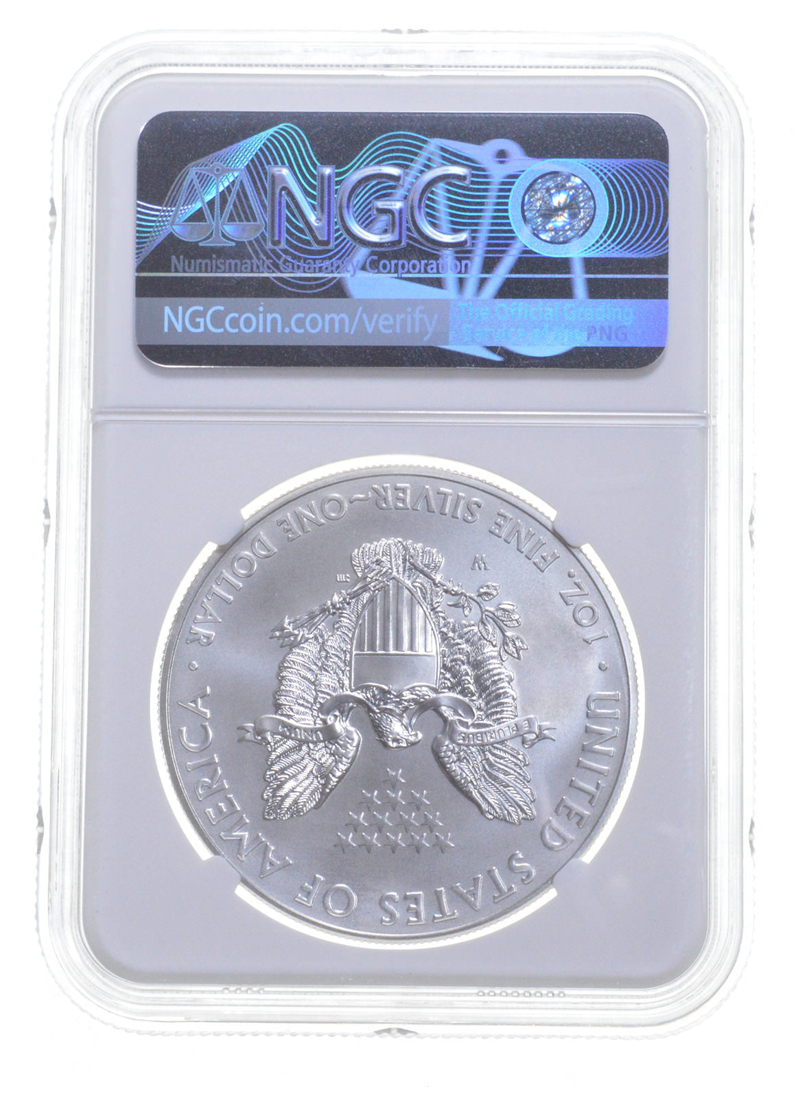 MS70 2014 W BURNISHED SILVER EAGLE NGC CLASSIC BROWN LABEL