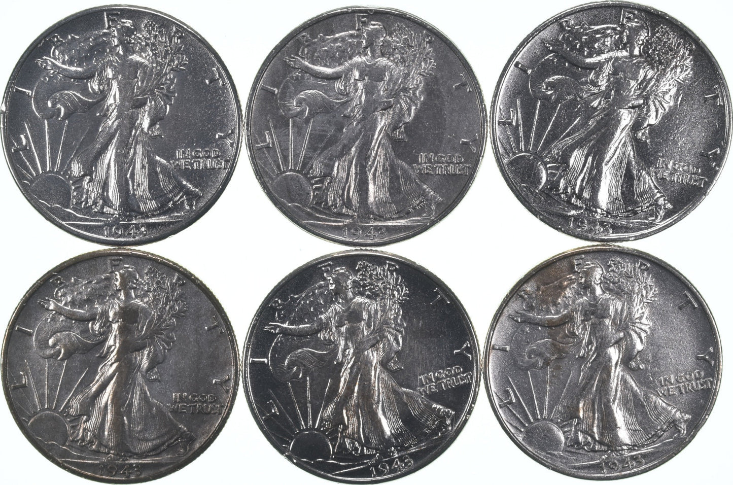 XF/AU 1943 Walking Liberty Half Dollar Polished