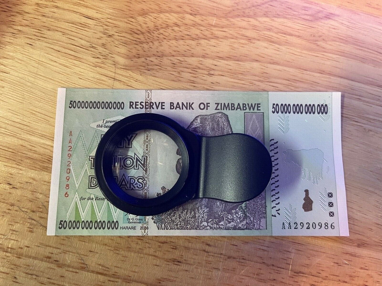 New UNC Zimbabwe 2008 50 TRILLION DOLLARS BANKNOTE AA P-90 100 TRILLION SERIES