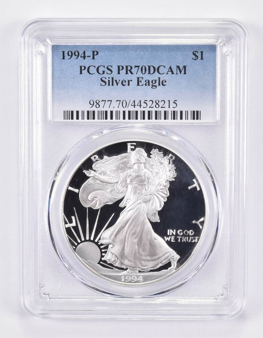 1994-P PR70 DCAM American Silver Eagle PCGS Blue Label