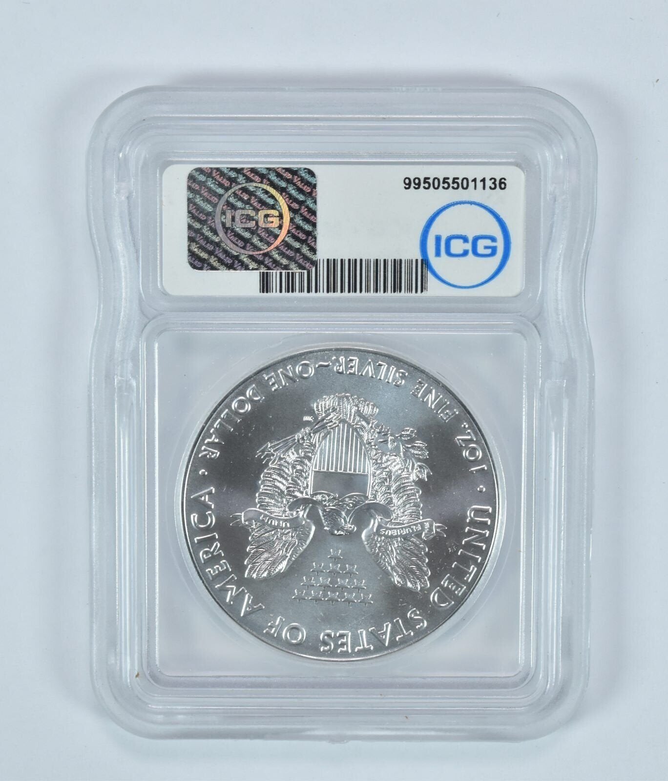 2016 American Silver Eagle MS70 ICG White Label