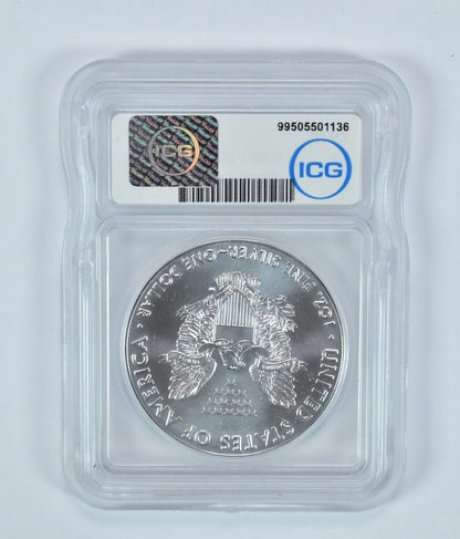 2016 American Silver Eagle MS70 ICG White Label