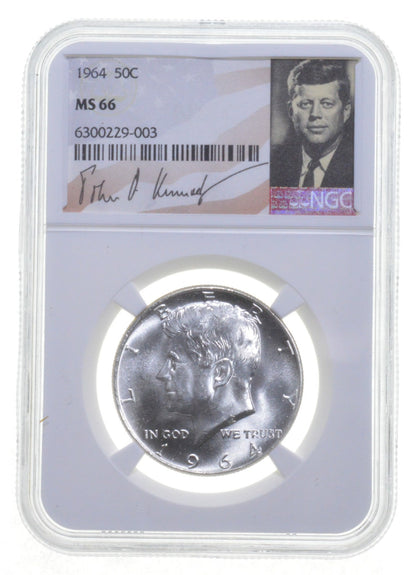 1964 MS66 Kennedy Half Dollar Philadelphia NGC Special Label