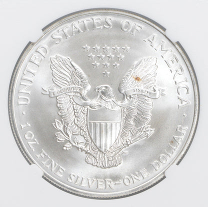 MS69 1996 American Silver Eagle NGC Brown Label