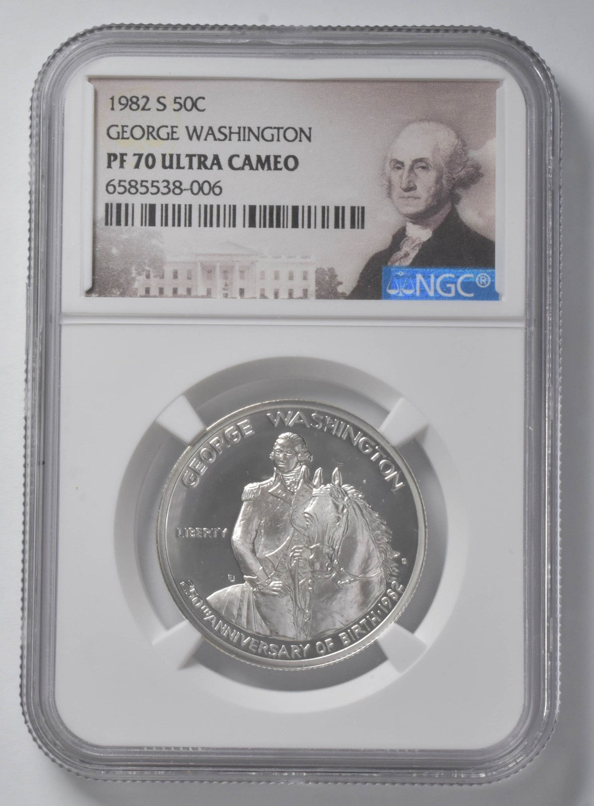 PF70 1982-S George Washington Commemorative Half Dollar NGC Special Label