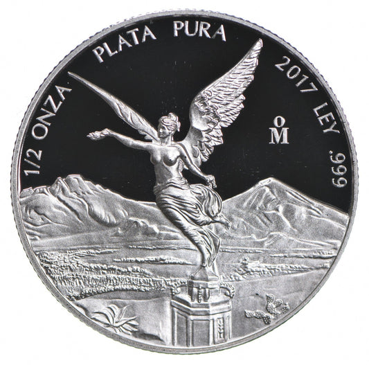 2017 1/2 Libertad Onza Ounce Oz Mexico Mexican Silver Proof