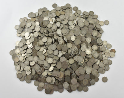 40 x 1900-1912 Liberty V Nickel Good G+ Bulk Roll Lot Mixed Year