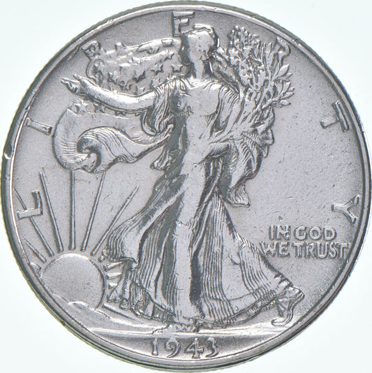 XF/AU 1943 Walking Liberty Half Dollar Polished