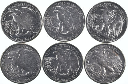 XF/AU 1943 Walking Liberty Half Dollar Polished